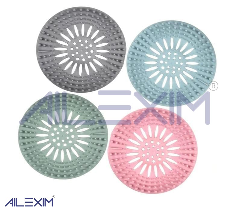 LOTSY Silicone Hair Catcher Drain Cover | Shower Protector Filter | Sink Filter Bathroom Hair Catcher | Drain Strainers Cover Trap