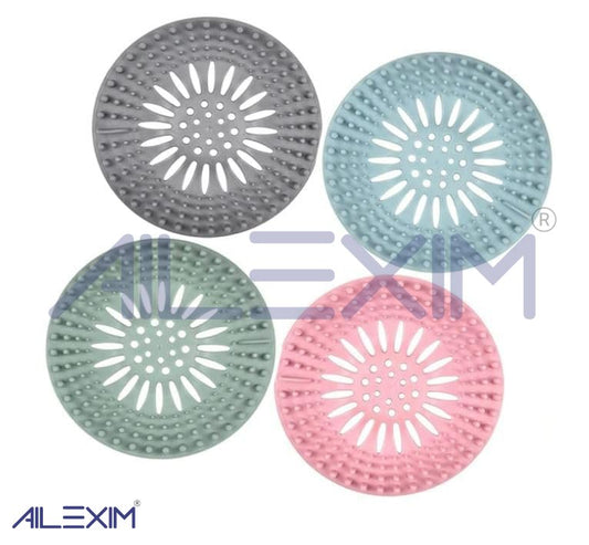 LOTSY Silicone Hair Catcher Drain Cover | Shower Protector Filter | Sink Filter Bathroom Hair Catcher | Drain Strainers Cover Trap