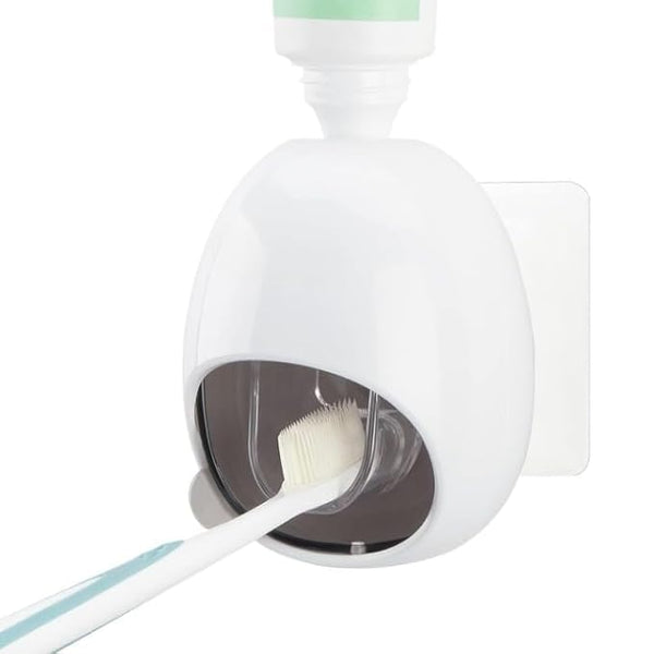 AILEXIM Toothpaste Dispenser & Organiser | Wall Mounted Automatic Toothpaste Squeeze | Accessories for Bathroom | Disassemble & Washable | Punch-Free Space-Saving Squeezer