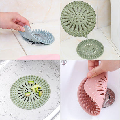 LOTSY Silicone Hair Catcher Drain Cover | Shower Protector Filter | Sink Filter Bathroom Hair Catcher | Drain Strainers Cover Trap