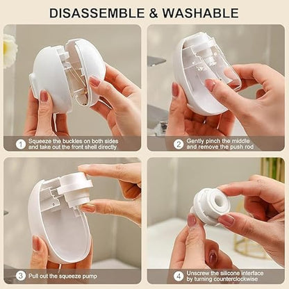 AILEXIM Toothpaste Dispenser & Organiser | Wall Mounted Automatic Toothpaste Squeeze | Accessories for Bathroom | Disassemble & Washable | Punch-Free Space-Saving Squeezer