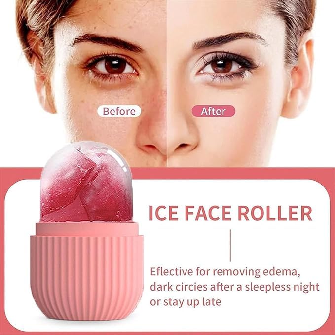 AILEXIM Ice Roller for Face | Silicone Facial Cube for Eyes & Neck Massage | Beauty & Facial Skin Care Tool | Face Puffiness Relief | Reusable & Unbreakable | Skin Tightening & Glowing Skin