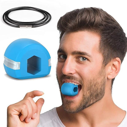 AILEXIM Jawline Exerciser for Men | Jaw, Face, and Neck Exerciser | Define Your Jawline, Slim & Tone Your Face | Helps Reduce Stress & Craving | Look Younger & Healthier | Jawline Rop Hanger For neck