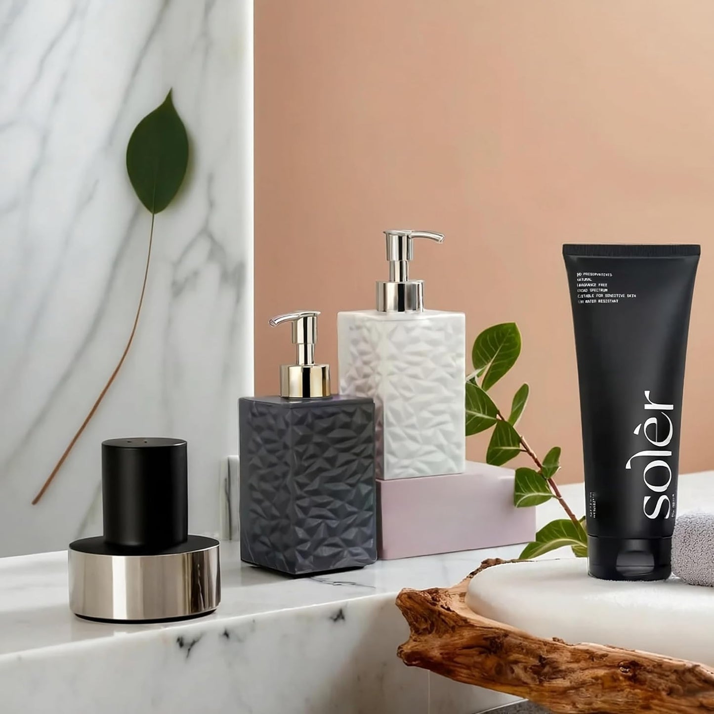 AILEXIM Plastic Liquid Soap Dispenser | Refillable Plastic Hand Wash & Lotion Dispenser for Kitchen, Bathroom & Wash Basin | Ideal for Shampoo, Sanitizer Bathroom Accessories