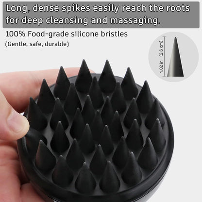 AILEXIM Scalp Manual Massager Shampoo Hair Brush with Soft Silicone Bristles for Anti Dandruff, Exfoliating Care | For All Type Hairs, Manual Hair Massager