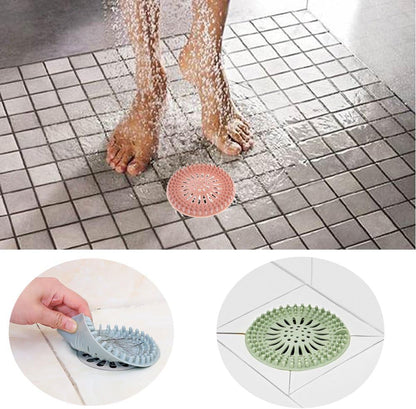 LOTSY Silicone Hair Catcher Drain Cover | Shower Protector Filter | Sink Filter Bathroom Hair Catcher | Drain Strainers Cover Trap