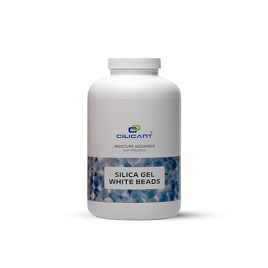 CILICAnT White Silica Gel Beads for Moisture Control, Rechargeable Non- Indicating Desiccant Dehumidifier (Beads Size: 2-4 mm) (950 ml *1 =950 ml)