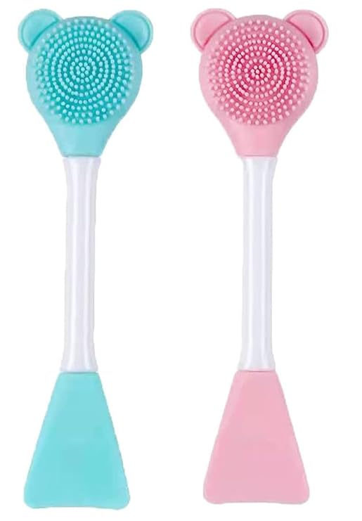 LOTSY  Silicone Face Scrubber Manual Facial Cleansing Brushes | Face Scrubber Cleanser Brush for Gentle & Effectively Cleaning | Removing Blackheads and Massaging (Pack of 2)