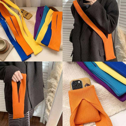 i Phone Pocket 3D-Knitted Stretch Phone Pouch – Wearable Universal Sleeve Compatible with Your Apple Phone or Device (Multicolor)