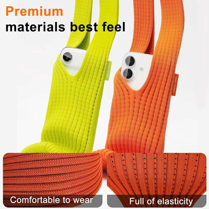 i Phone Pocket 3D-Knitted Stretch Phone Pouch – Wearable Universal Sleeve Compatible with Your Apple Phone or Device (Multicolor)