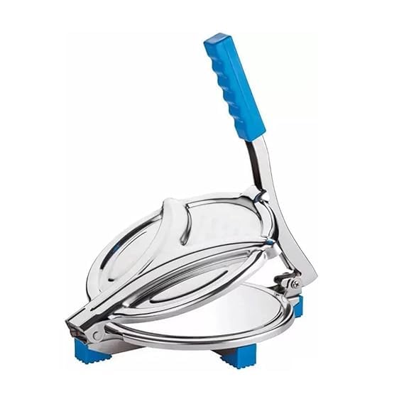 LOTSY Stainless Steel Roti or Puri Maker | Multipurpose Manual & Hand Press Machine with Handle for Papad, Khakhra & Many More | Home & Kitchen Tool (Assorted)