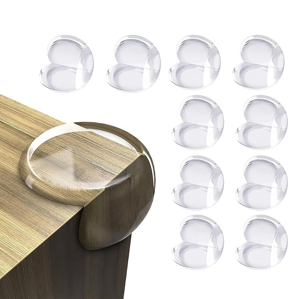 LOTSY Corner Protector for Furniture | Table Edge Guards with Silicon and Soft Gel, Sharp Corner Protection, Transparent PVC | Childproof Safety for Sharp Edges
