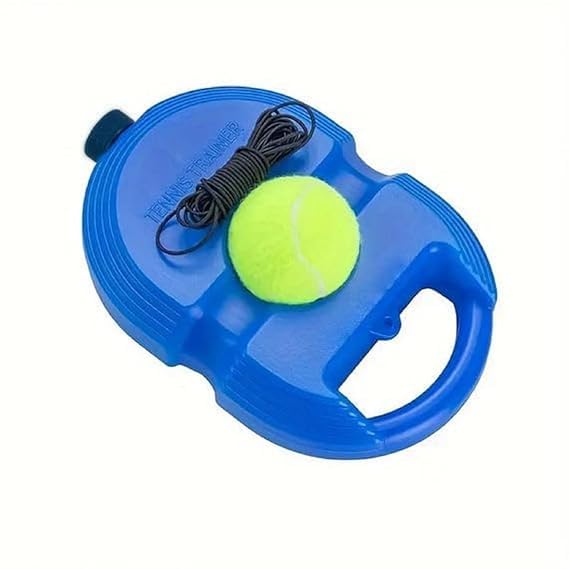 LOTSY Tennis Trainer Pack of 1 | Rebound Ball with String Tennis Trainer Set | Self Tennis Practice Ball with String Cricket Trainer | Rebound Ball with Rope Fill Sand or Water